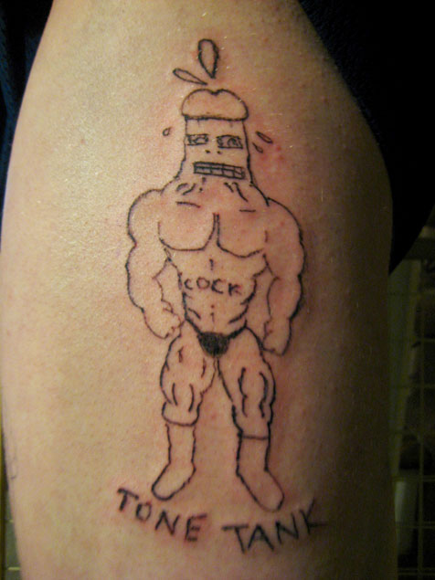 bodybuider cock tattoo